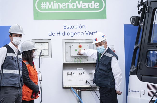 Presidente Piñera anuncia la producción de la primera molécula de hidrógeno verde en el país