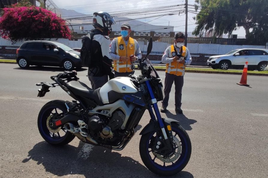 Ministerio de Transportes aumenta la fiscalización a motoristas en la Región de Tarapacá