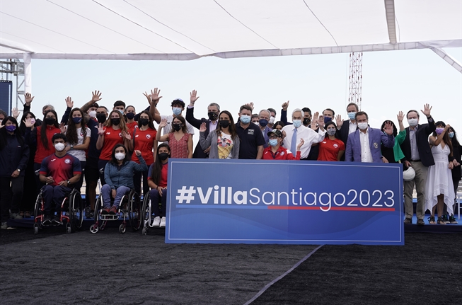 Presidente Piñera instala primera piedra de la Villa Santiago 2023 para los Juegos Panamericanos y Parapanamericanos