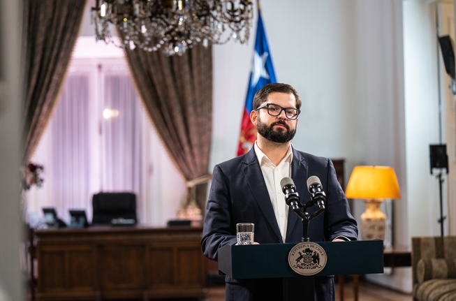 Presidente de la República, Gabriel Boric Font, se refiere al resultado del plebiscito constitucional