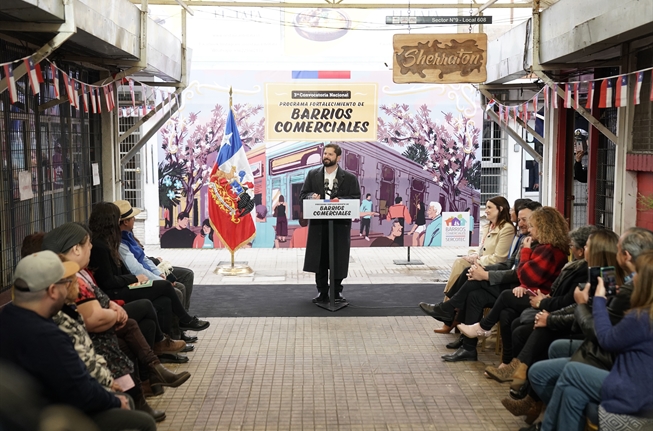 Presidente de la República, Gabriel Boric Font, encabeza lanzamiento de Tercera Convocatoria Programa de Fortalecimiento de Barrios Comerciales