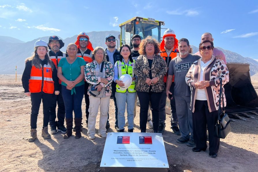 Delegada presidencial en inicio de obras de mejoramiento en Ruta 1, sector Loa-Cuesta Guanillos