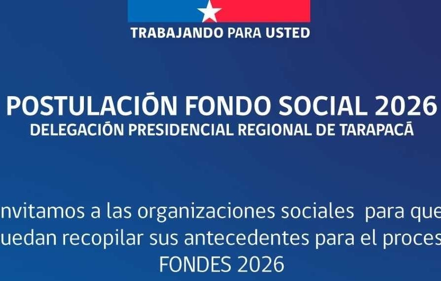 Delegación presidencial llama a postular al Fondo Social 2026